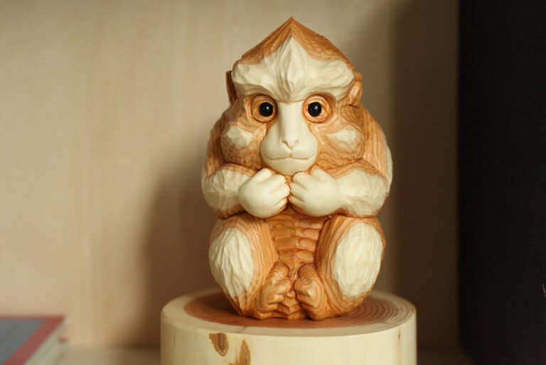 夫婦猿の木彫り - www.yanbunh.com